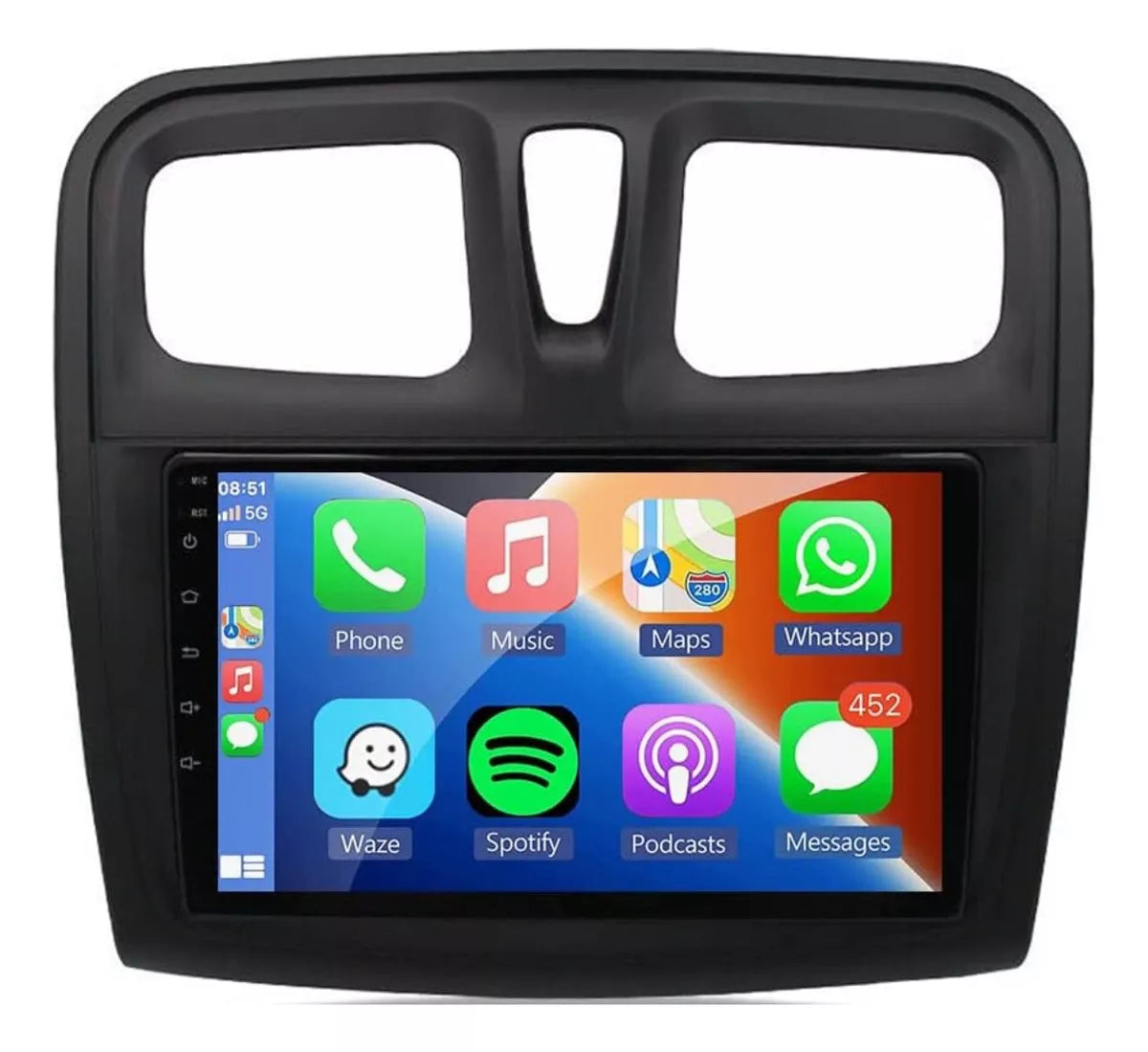 Radio Android Carplay Renault Logan Sandero Duster Captur Kwid Oroch
